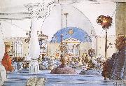 Carl Larsson At Church Germany oil painting artist